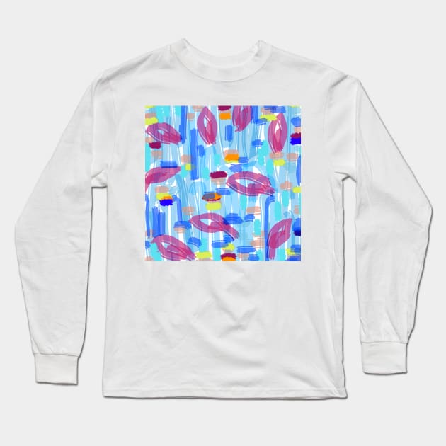 Block of blue Long Sleeve T-Shirt by jen28